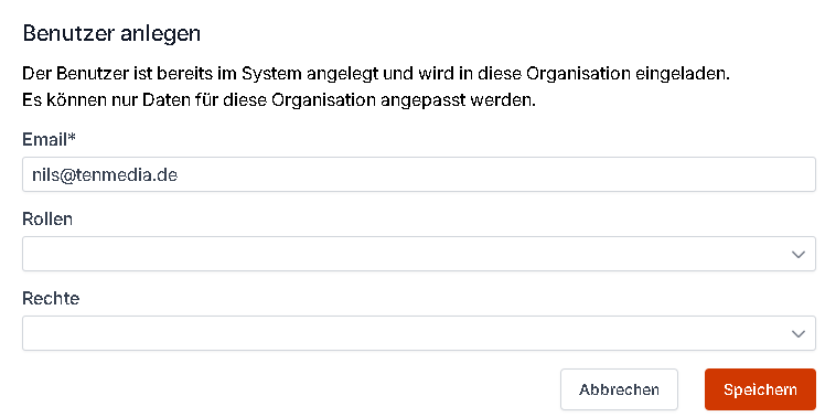 Existierenden Nutzer hinzufügen
