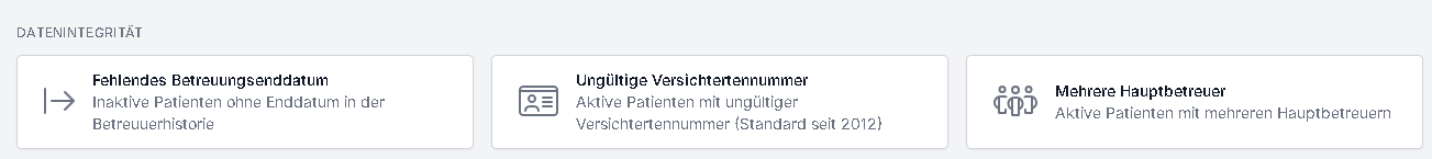 Das Segment DATENINTEGRITÄT
