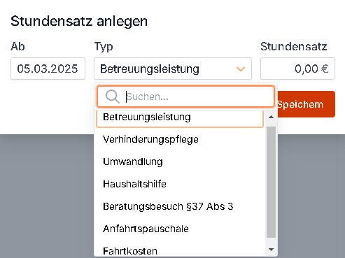 Einen eigenen Stundensatz anlegen