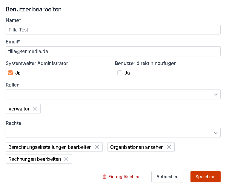 Die einfache Bearbeitungsansicht