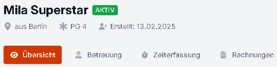 Einfache Bearbeitungsansicht: Beispiel 1